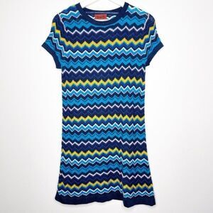 MISSONI FOR TARGET Zigzag Blue Knit Dress 